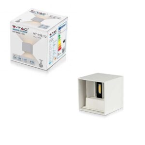 Applique LED 11w Luce Natura doppia emissione Regolabile IP65 Bianco